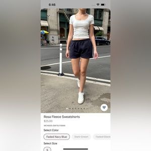 Dark Green Brandy Melville Rosa Sweatshorts